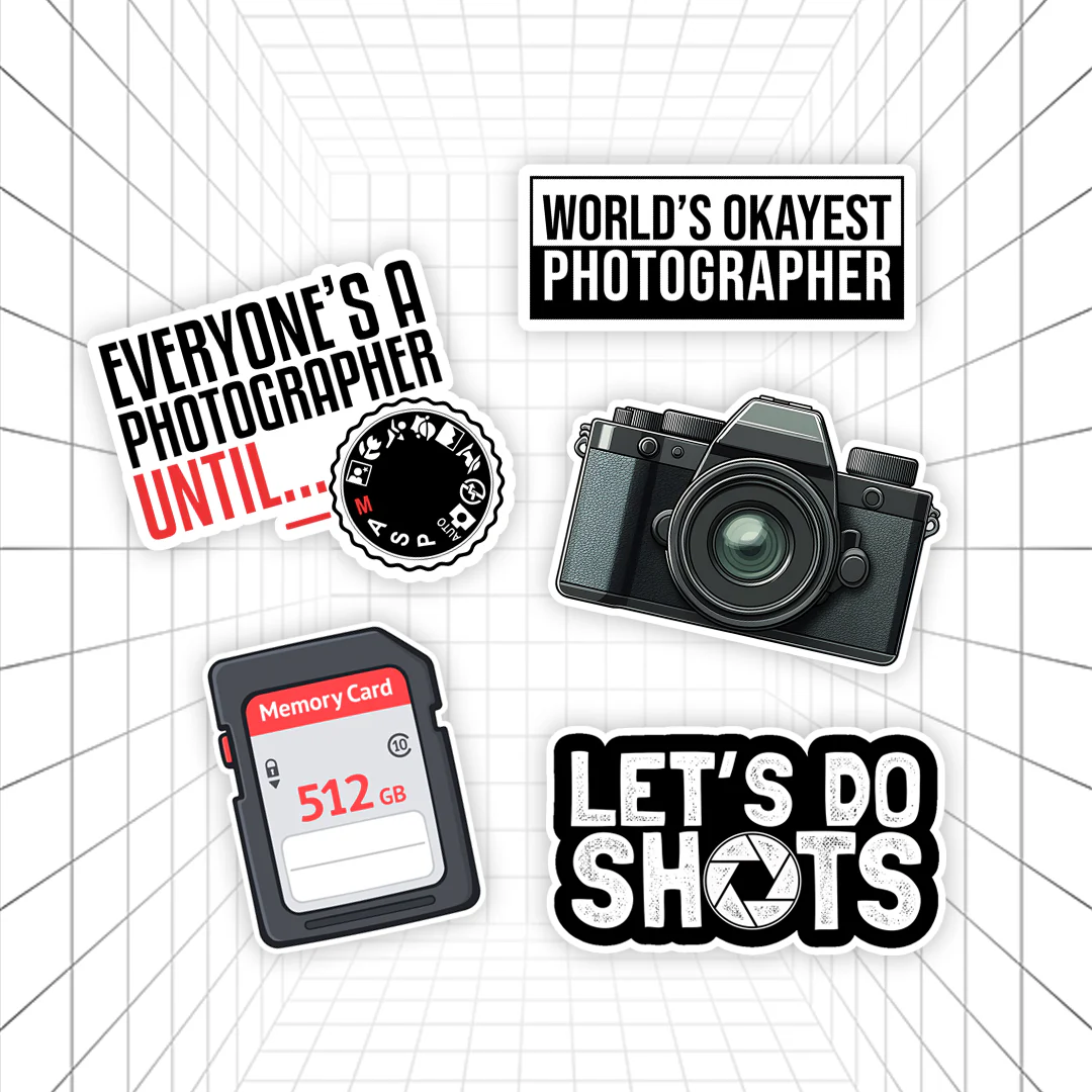 Capture Moments Camera Stickers #01 | Stickerized | 5 Stickers