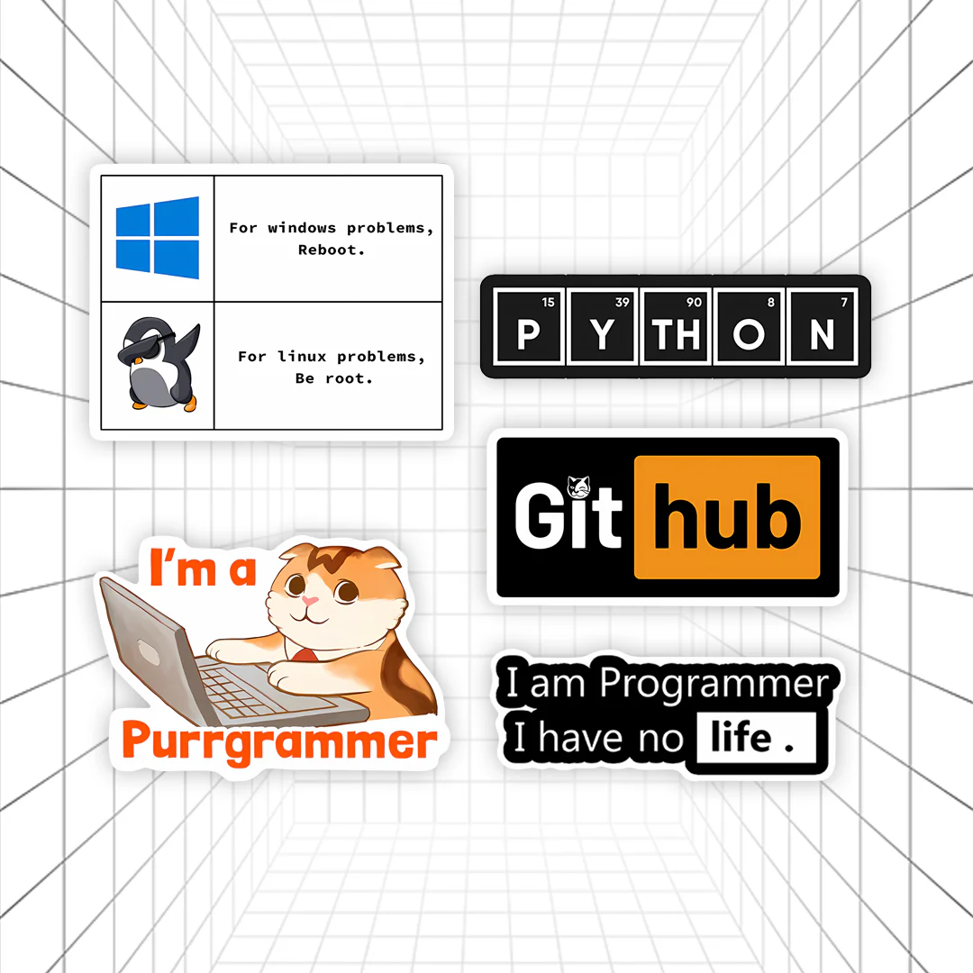 Coding Stickers for Programmers #02 | Stickerized | 5 Stickers